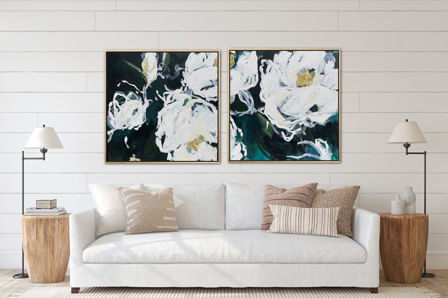 Soft Touch Diptych 155x76cm Framed